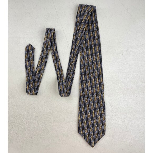 Vintage Abstract Art Print Tie 1990s Cocktail Collection Martini Silk Necktie - Picture 2 of 4